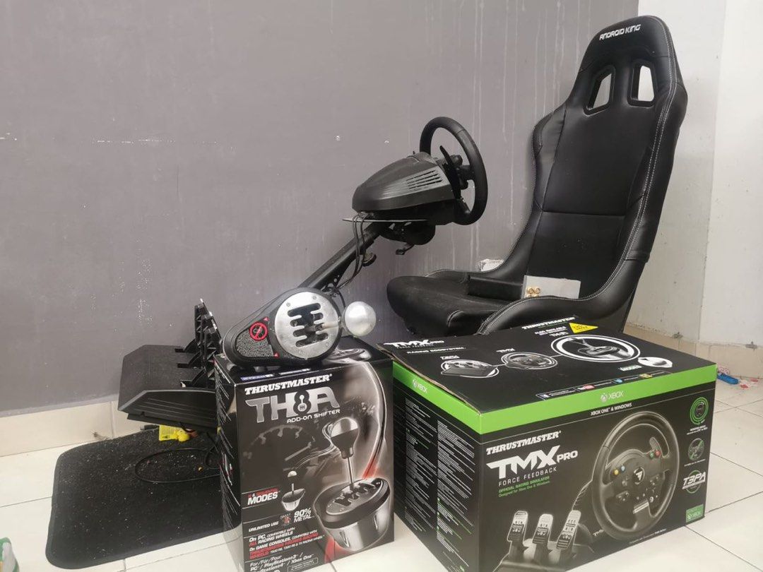 Racing Rig Thrustmaster TMX Pro with TH8A Shifter, Video Gaming, Gaming ...
