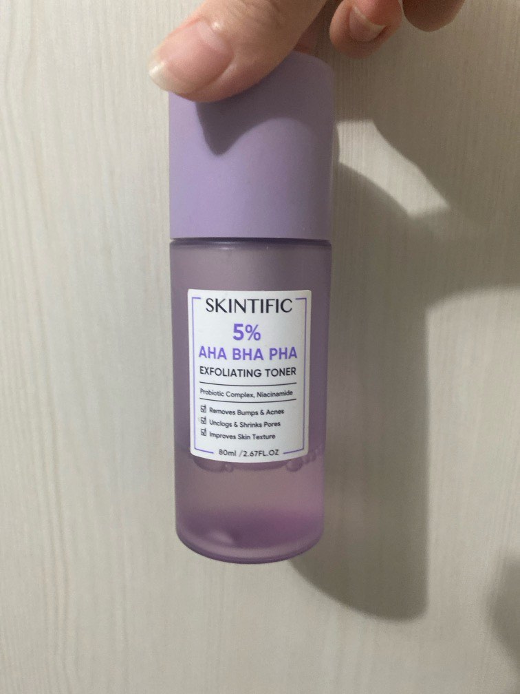 Skintific AHA BHA PHA toner 25%, Kesehatan & Kecantikan, Kulit, Sabun ...