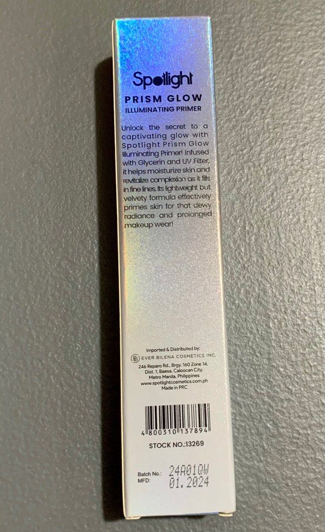 Spotlight Cosmetics Prism Glow Illuminating Primer (Category: Makeup) located in Bacoor. Submitted by raphaella28 (Listing ID 1350571484, Image 2). Description: Spotlight Cosmetics Prism Glow Illuminating Primer Rfs: Impulse buy. (Bought extra for gifting and for myself 😅) .