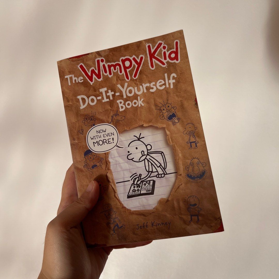 The Wimpy Kid Do It Yourself Book by Jeff Kinney (Category: Children's Books) located in Quezon City. Submitted by shop.cher (Listing ID 1350686185, Image 1). Description: Item Condition: - BRAND NEW, never read - no crease / stain / tear - has plastic cover - spine is not damaged rfs: declutter.