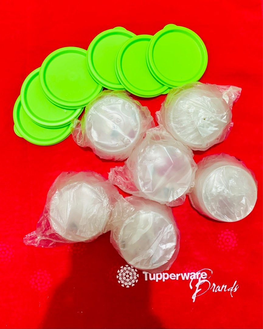 Tupperware Mini Container 100ml (6pcs.) (Category: Dinnerware & Cutlery) located in Quezon City. Submitted by cedric.shin (Listing ID 1350629846, Image 2). Description: ✅ Original Purchased Order (P.O) from tupperware Branch ✅ Selling as set ✅ 100% Brandnew not used, medyo maalikabok lang yung plastic na pinaglagyan since matagal nakatabi sa stockroom.