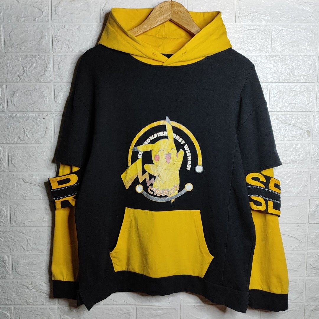 Two Tone Pikachu Hoodie Jacket (Category: Hoodies) located in Quezon City. Submitted by senzuki_thriftshop (Listing ID 1350551039, Image 1). Description: Dimes: W22"×L26" Size: M-L Free Shipping - Metro Manila Shipping Discount - Outside Manila.