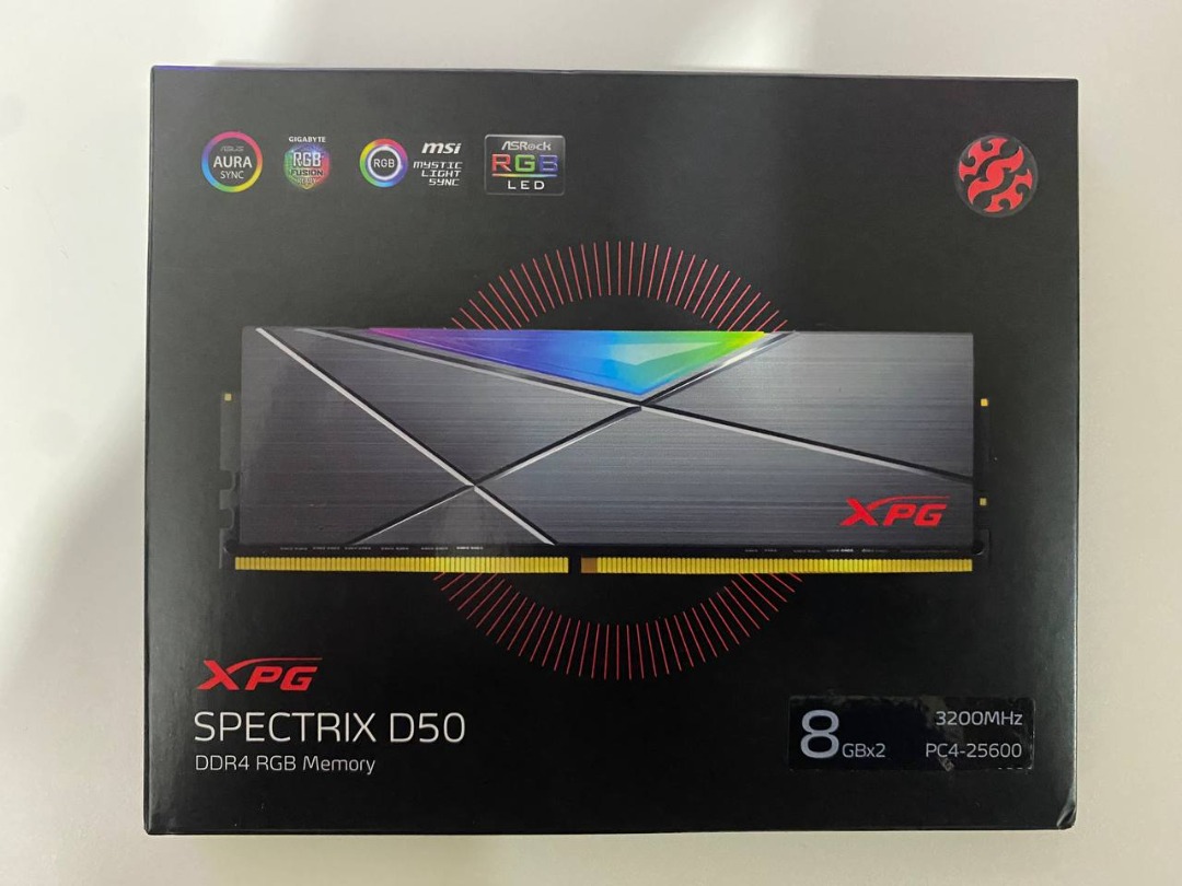 XPG Spectrix D50 DDR4 16GB(8X2) 3200mhz, Computers & Tech, Parts ...