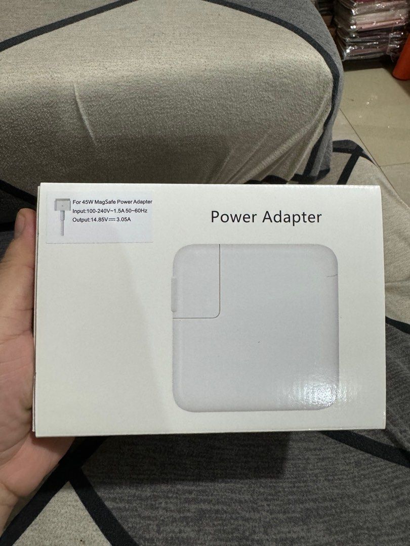 45w T Type Macbook Charger (Category: Chargers) located in Makati City. Submitted by jc.cuerdo (Listing ID 1352289456, Image 2). Description: 👉Brand new 👉Deliver within a day MODE OF PAYMENT: ❗️COD Lalamove/Grab ❗️LBC Delivery ❗️GCASH/BDO TRANSFER/BPI TRANSFER.