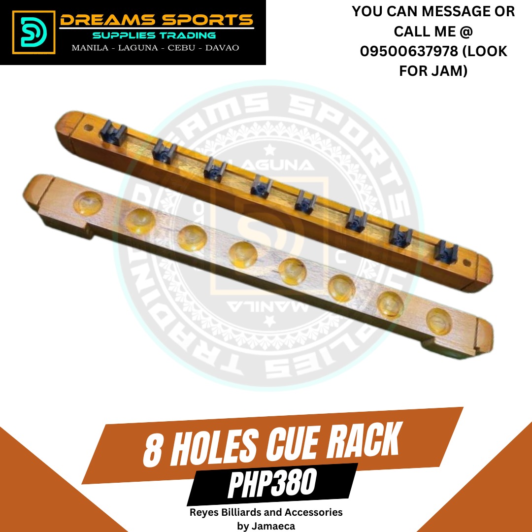 8 HOLES CUE RACK, Sports Equipment, Sports & Games, Billiards and ...