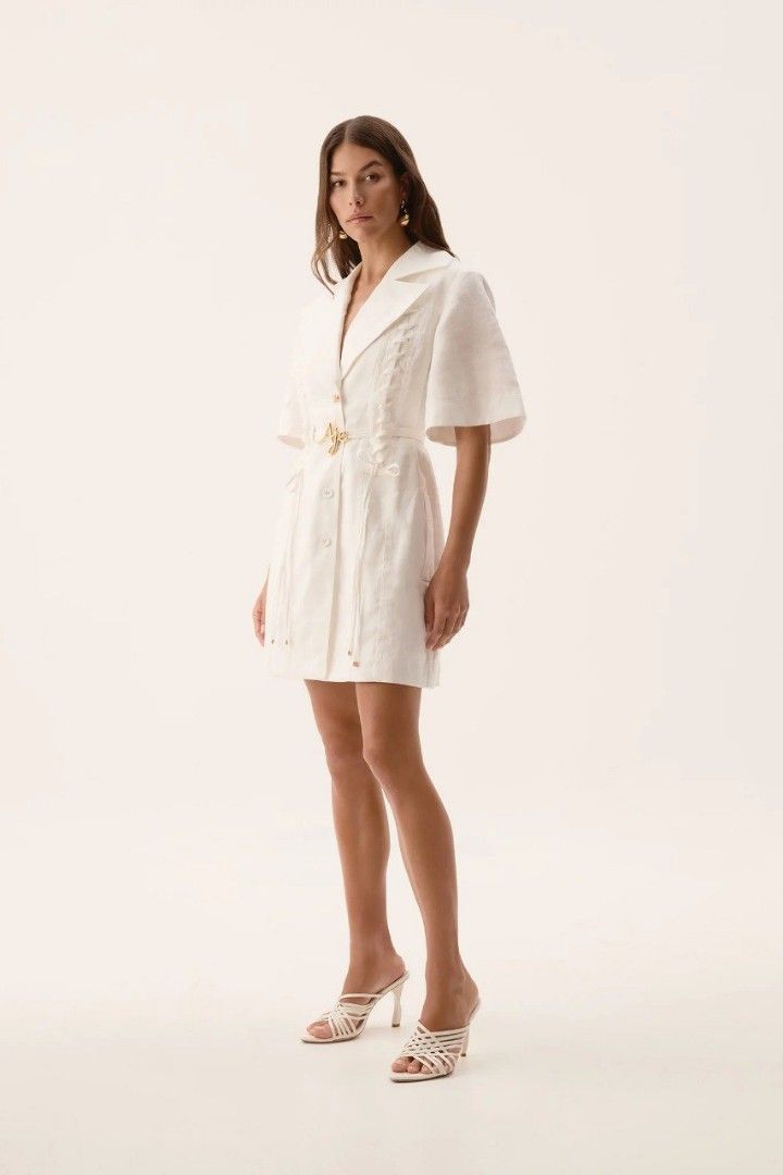 ann mini dresses ivory Ann Mini dress Ivory by Majorelle