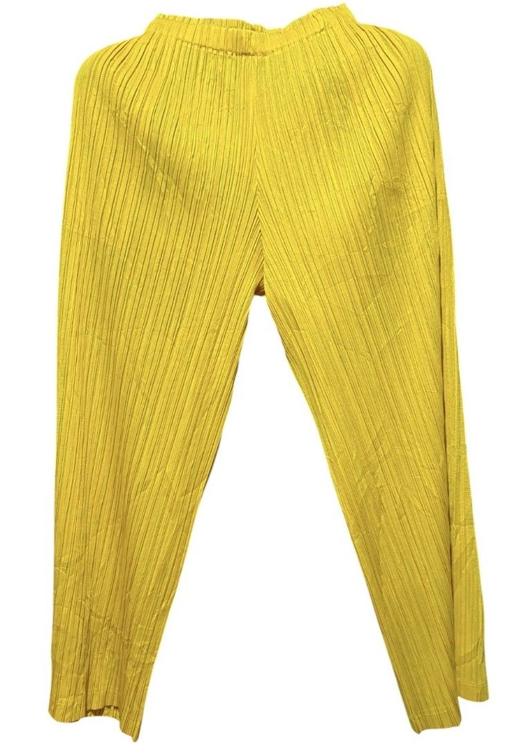 Authentic Issey miyake saffron pleated wide pants (Category: Other Bottoms) located in Donsol. Submitted by saksthriftavenuebyluckymaria8 (Listing ID 1352186626, Image 3). Description: Fits ALL WAIST up to 20in LENGTH 35.5in INSEAM 24in CROTCH 12in EXCELLENT CONDITION STRETCHABLE MADE IN JAPAN Very expensive.