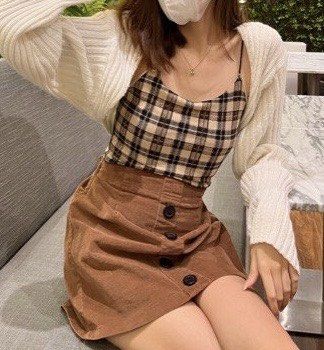 Brown Corduroy Skirt (Category: Skirts) located in Manila. Submitted by liiiightt (Listing ID 1352288380, Image 3). Description: Preloved fits waistine 24-26 stretchable.