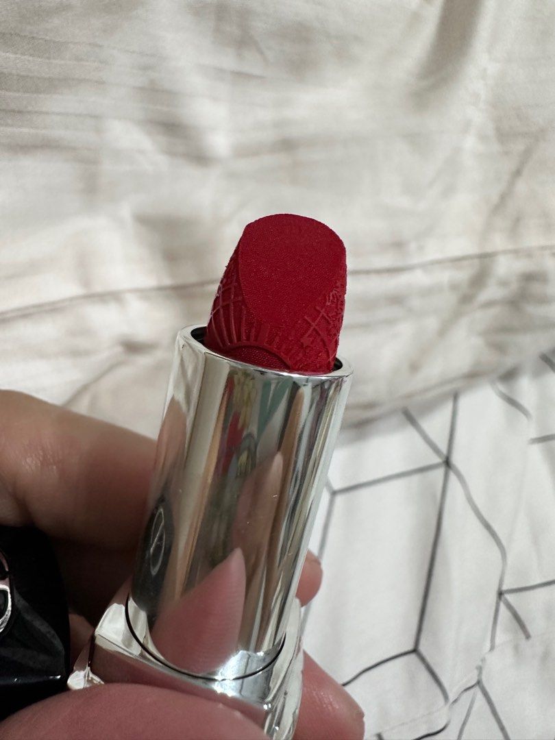 Dior Velvet 999 lipstick (Category: Makeup) located in Quezon City. Submitted by glitchandglamor (Listing ID 1352285262, Image 1). Description: • swatched only • no box, part of holiday set.