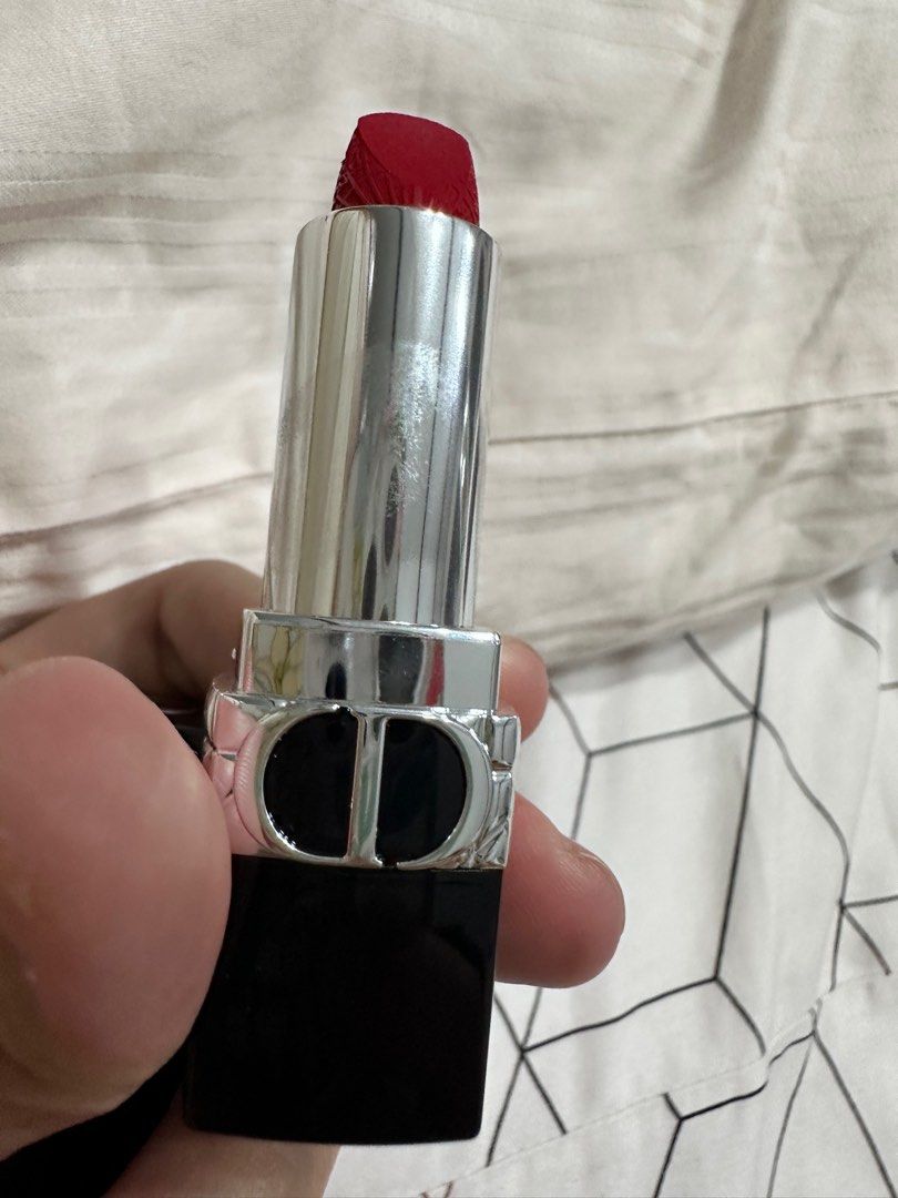 Dior Velvet 999 lipstick (Category: Makeup) located in Quezon City. Submitted by glitchandglamor (Listing ID 1352285262, Image 2). Description: • swatched only • no box, part of holiday set.