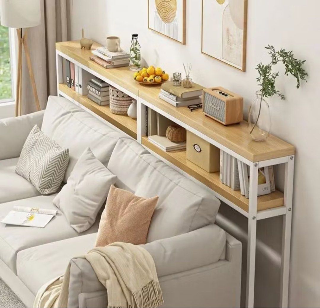 [FREE DELIVERY] Long Narrow Double Deck Sofa Side Table / Balcony Table ...