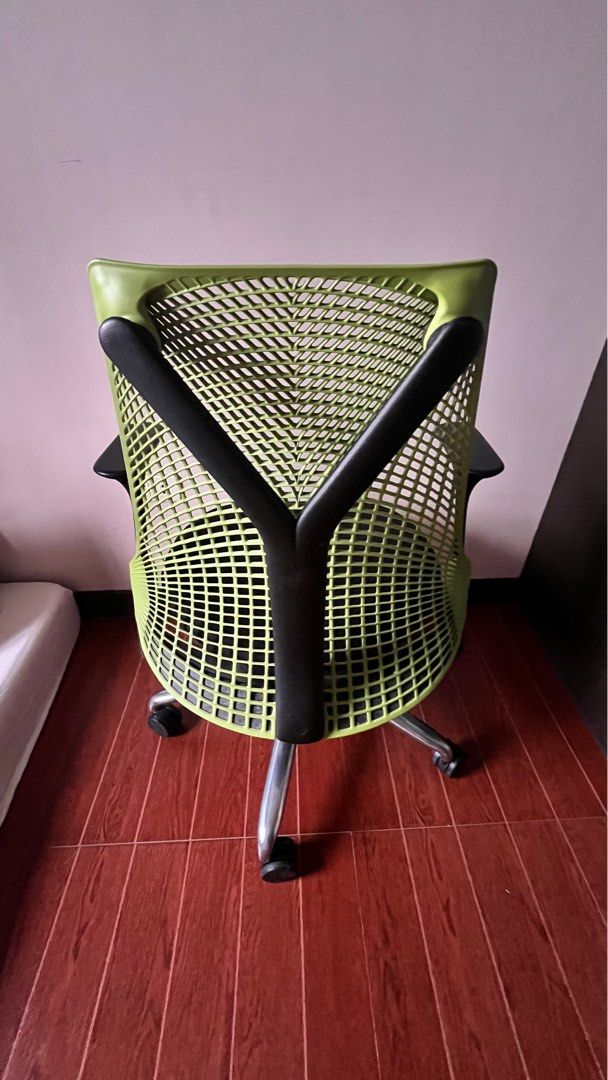 Herman miller chair (Category: Office Furniture & Fixtures) located in Caloocan City. Submitted by stvgrc (Listing ID 1352205524, Image 2). Description: for the specific model: https://www.hermanmiller.com/en_eur/products/seating/office-chairs/sayl-chairs/ features: Seat height, seat depth, tilt tension, tilt limiter No lumbar and arm adjustments Video at the bottom for the features: https://www.hermanmiller.com/en_eur/products/seating/office-cha