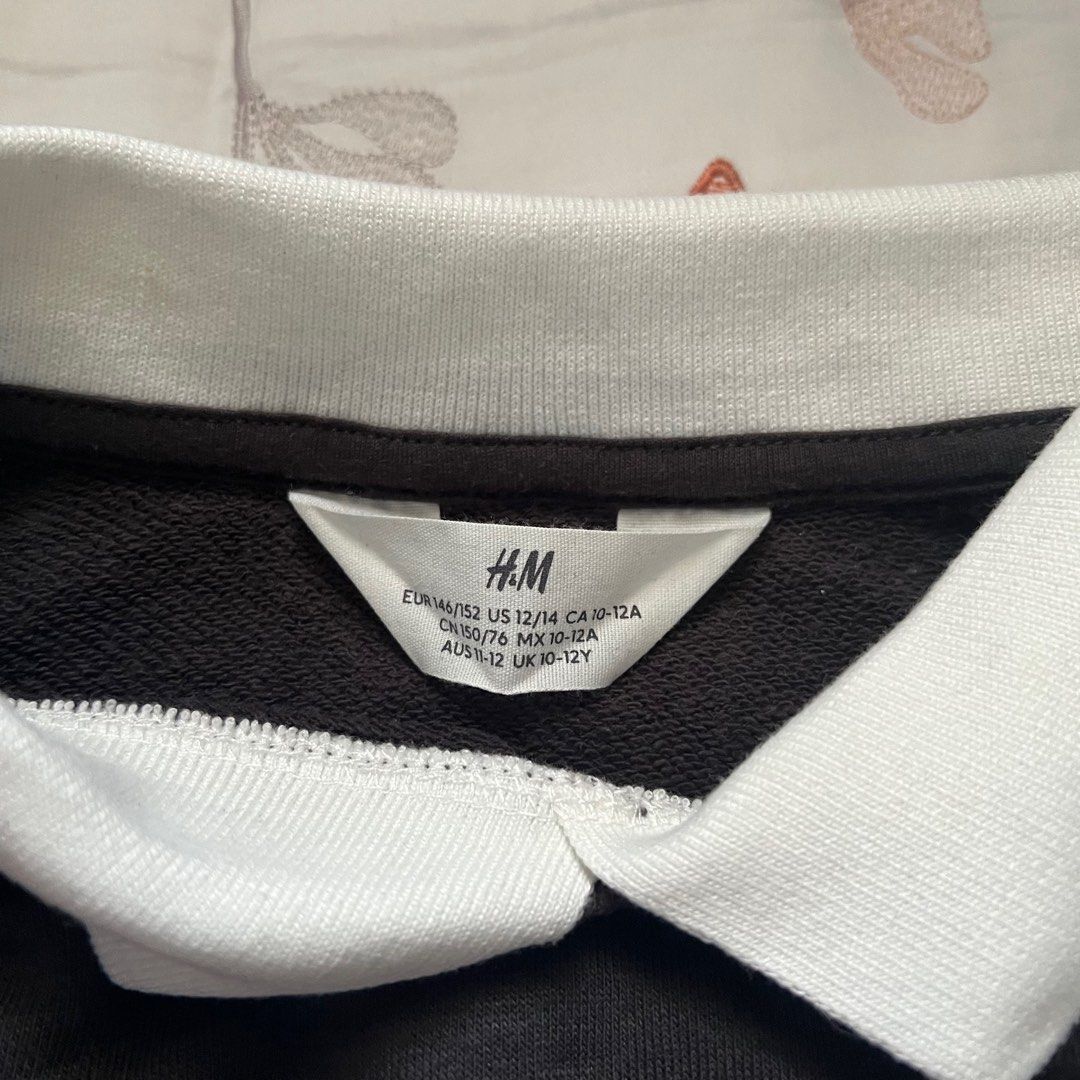 H&M Kids gray sweater with collar (Category: Longsleeves) located in Quezon City. Submitted by knedz (Listing ID 1352161071, Image 2). Description: - never been used - kids size but can fit adults with small frame mod: j&t or ggx.