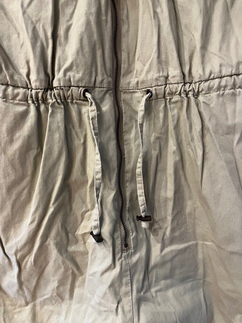 KHAKI UTILITY JUMPSUIT (Category: Jumpsuits) located in Makati City. Submitted by messbless (Listing ID 1352279058, Image 2). Description: - Drawstring waistband - Has a lot of pockets - Zippers and buttons are all okay - Delivery and booking care of buyer.