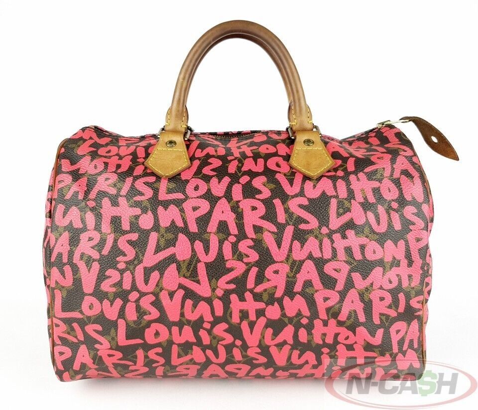 Louis Vuitton Speedy 30 Pink Graffiti (Category: Luxury Bags & Wallets) located in Quezon City. Submitted by luxury_by_n-cash (Listing ID 1352243188, Image 1). Description: N-Cash Pawnshop "Instant Cash for Bags, Watches, Cars, and Electronics" https://www.ncash-pawnshop-philippines.com/ Louis Vuitton Speedy 30 Pink Graffiti PRE-OWNED Measures: 12.25″ L x 8″ H x 6.5″ D (approx) 3″ Double Handle Drop Material: Monogram Canvas with Fluorescent Pink