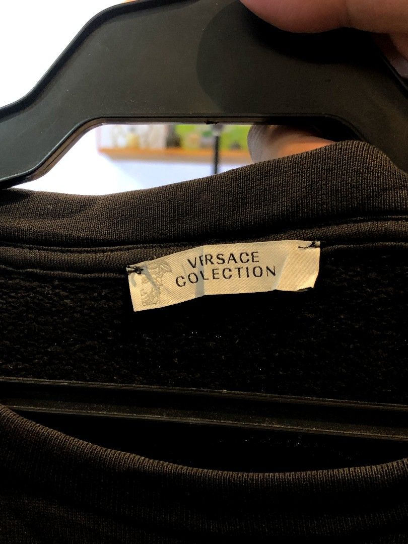 Luxury Brand Men's Sweater (Versace) (Category: Coats, Jackets and Outerwear) located in Los Banos. Submitted by ayeeeel (Listing ID 1352247567, Image 2). Description: Luxury Brand Men's Sweater (Versace) Dimes : W21 X L27 Color Rate : 9.5 / 10 Excellent condition No Issue FREE SF ‼️ Location : Losbaños Laguna.