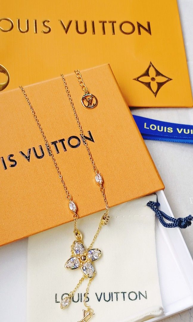 Lv necklace from japan (Category: Luxury Accessories) located in Manila. Submitted by osaze_27japanbags (Listing ID 1352152933, Image 3). Description: Lv necklace from japan no flaws with stamp with box,paper bag,pouch,ribbon size 18 inches adjustable up to 20 inches kindly pm me.