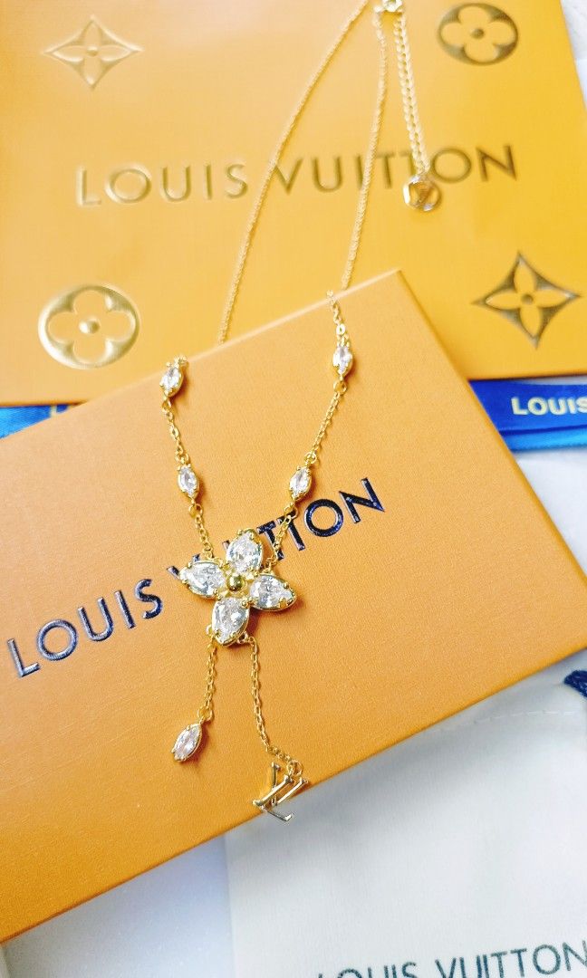 Lv necklace from japan (Category: Luxury Accessories) located in Manila. Submitted by osaze_27japanbags (Listing ID 1352152933, Image 2). Description: Lv necklace from japan no flaws with stamp with box,paper bag,pouch,ribbon size 18 inches adjustable up to 20 inches kindly pm me.