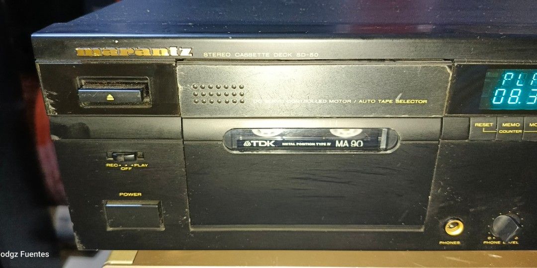 Marantz DC Servo Casette Player (Category: Portable Music Players) located in Bulacan. Submitted by rhodgz (Listing ID 1352319391, Image 2). Description: Marantz DC Servo Tape Deck model: SD-50 18w 110v Auto Tape Selector 4 track 2 channel Equipped with Dolby HX Pro & Dolby B, C AC bias sytem -developed to record and reproduce digital sound such as CD in the best condition no issue, ready to use, all orig, no repair Price is only P8,900 (brand ne