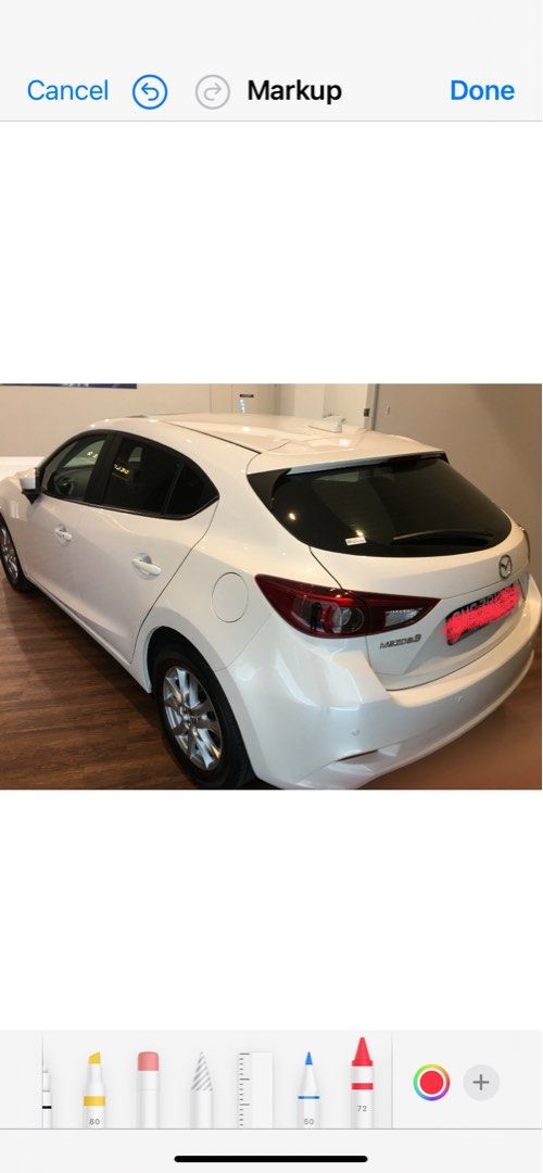 Mazda 3 Hatchback 1.5 Deluxe (A) (Category: Used Cars) located in Singapore. Submitted by johnnyclta86296 (Listing ID 1352160316, Image 2). Description: Direct owner , serious seller, good condition, no accident, well maintained.private estate.buyer can request new painting colour. Direct buyer welcome .big Discounts..