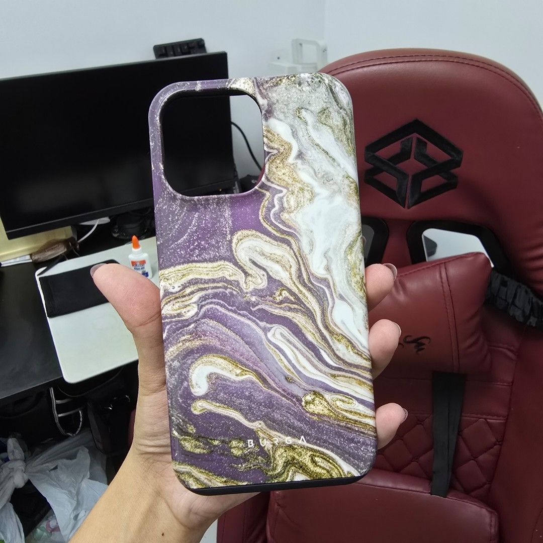 ORIGINAL BURGA PHONE CASE 14 PROMAX (Category: Cases & Sleeves) located in Mandaluyong City. Submitted by _monamourph (Listing ID 1352247238, Image 1). Description: Super nice when fits!💯 Slightly nego if sure buyer. Rfs: changed to samsung.