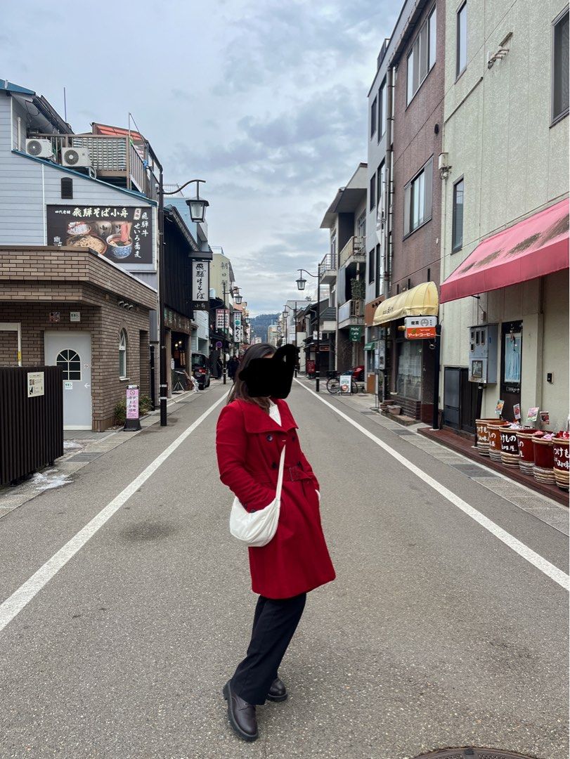 Red Wool Coat (Category: Coats, Jackets and Outerwear) located in Makati City. Submitted by bgc27 (Listing ID 1352209269, Image 3). Description: Super pretty and thick wool coat. Used in Japan during winter. Comes with a belt. Fits M-L RFS: decluttering; don’t have any upcoming trips.