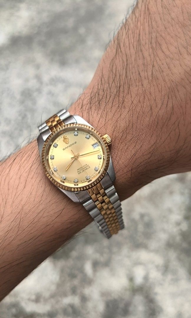Sandoz presidential (Category: Luxury Watches) located in Rizal. Submitted by laurentinwatches (Listing ID 1352260933, Image 2). Description: sandoz automatic two tone presidential original head brand new glass brand new two tone bracelet.