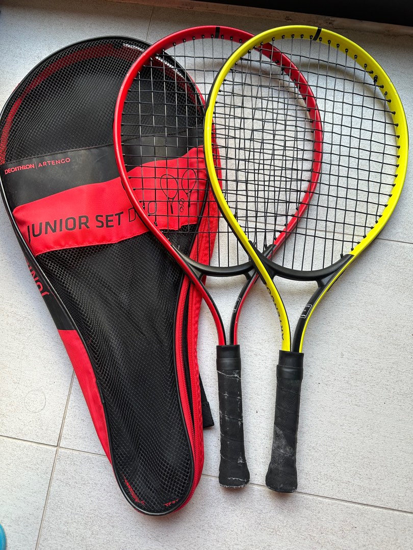 Tennis Racket Set Artengo - 2 Rackets + 1 Bag, Sports Equipment, Sports ...
