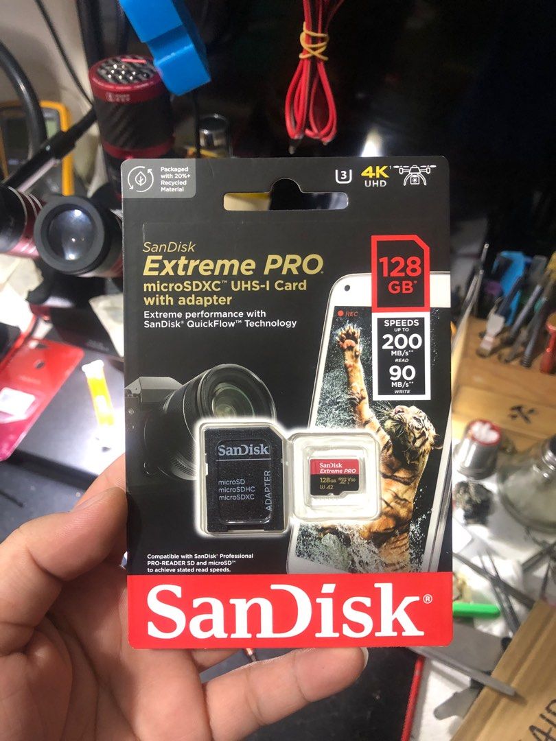 128GB SANDISK MICRO SD EXTREME PRO (ORIGINAL) (Category: Memory & SD Cards) located in Makati City. Submitted by jc.cuerdo (Listing ID 1352472986, Image 1). Description: .