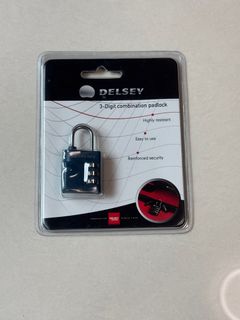 現貨 Delsey  TSA Lock 行李 密碼鎖 黑色63006333016451117