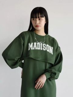 New Japanese RADIATE Green Terry Short Top + Green Vest Dress (Official Website Synchronized) Clearance Sale $80 All In Stock64221777405187110