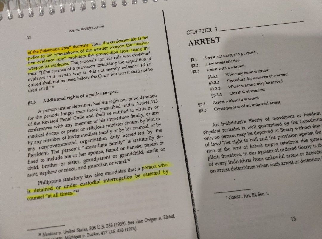 Basic Criminal Procedure - Bautista Commentary for Law School (Category: Textbooks) located in Quezon City. Submitted by starryverse (Listing ID 1352484116, Image 2). Description: Antonio Bautista CrimPro Commentary - has highlights only until Page 12 / end of Chapter 2. The rest have no highlights or marks - selling lower than cost to declutter.