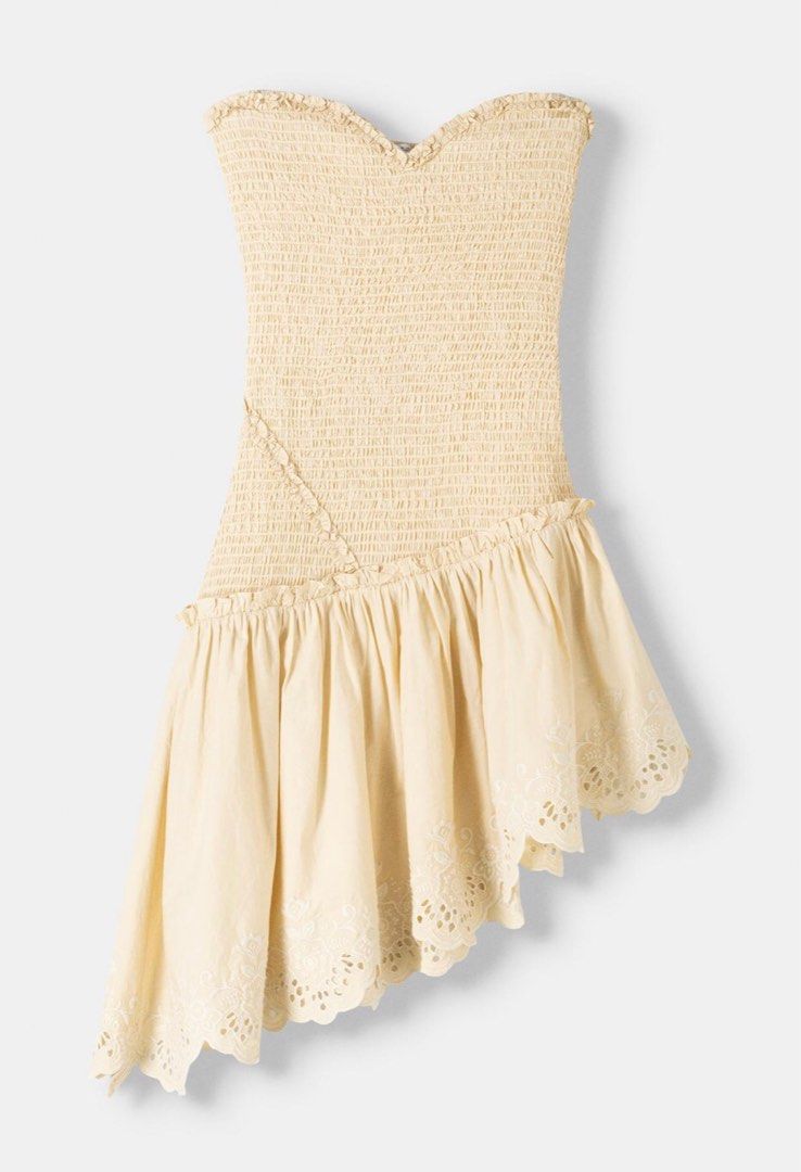 Bershka Asymmetric Dress (Category: Dresses) located in Bulacan. Submitted by daphthe1st (Listing ID 1352385274, Image 2). Description: bought for 1450+sf on bershka site online just tried on! super cute! can fit xs-s .