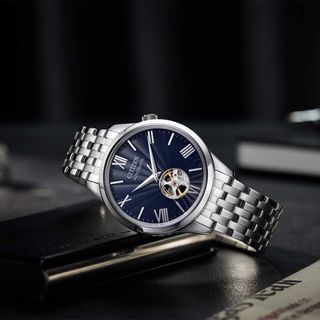 CITIZEN 星辰 Mechanical series 自動機械錶 AUTOMATIC NH9130-84L 不銹鋼 藍色 5 bar 防水 藍寶石玻璃 NH913084L64237986016131110