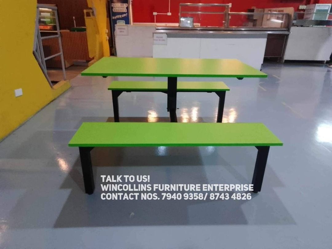Customize Canteen Tables with Bench/ Customize pantry Table, Furniture ...