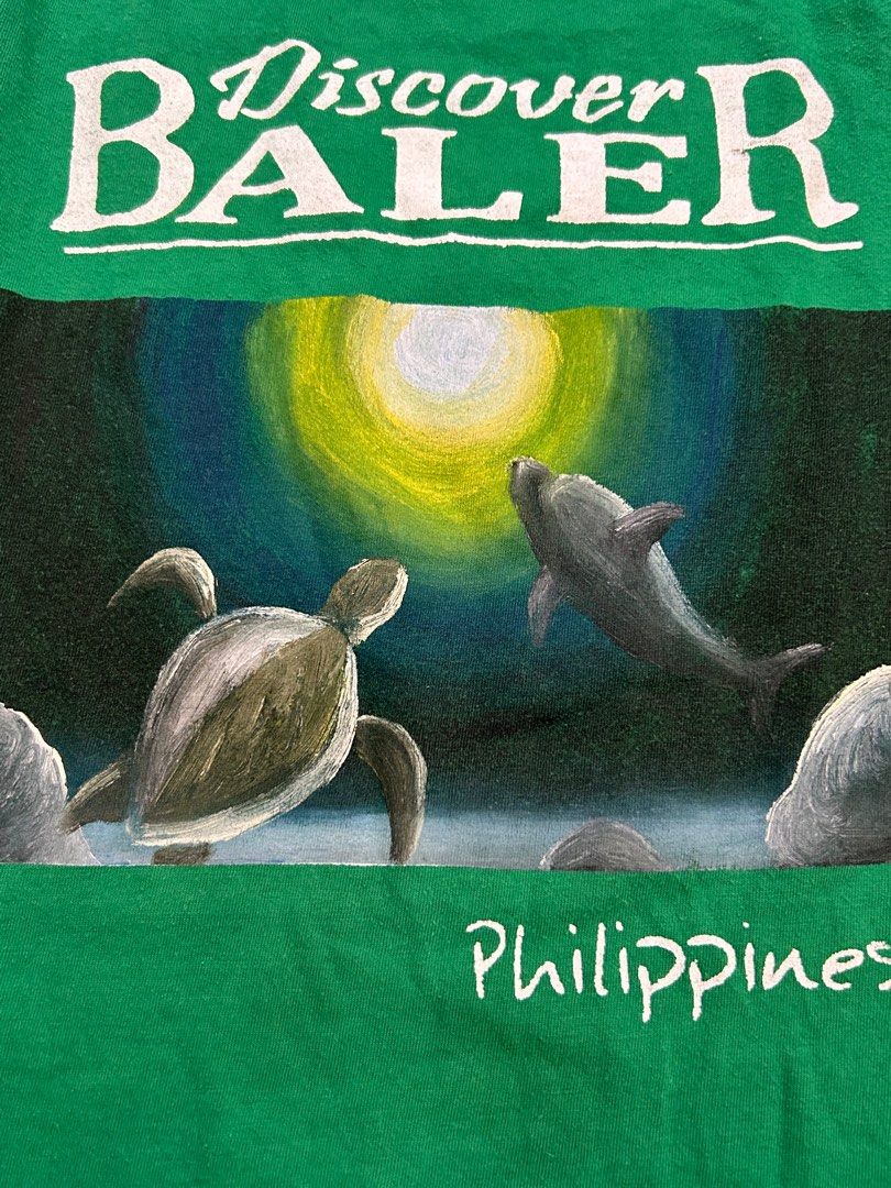 Green baler artwork beach tank sando top (Category: Swim Top & Rash Guards) located in Makati City. Submitted by longflighty (Listing ID 1352400779, Image 2). Description: no flaw No when worn Dimensions: W 18” L 26” On-hand and ready to ship Payment first basis MOP: Gcash/Seabank/BPI MOD: J&T and Lalamove (buyer shoulders the sf).