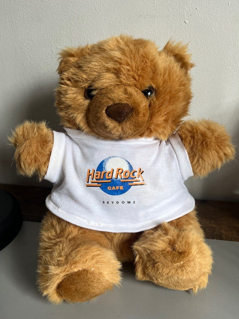 Hard Rock Cafe Skydome Teddy Bear Plushie (Category: Plushies & Soft Toys) located in Las Pinas. Submitted by 913ver (Listing ID 1352337600, Image 1). Description: • from Hard Rock Cafe Skydome • width: 7 inches • height: 8.5 inches.