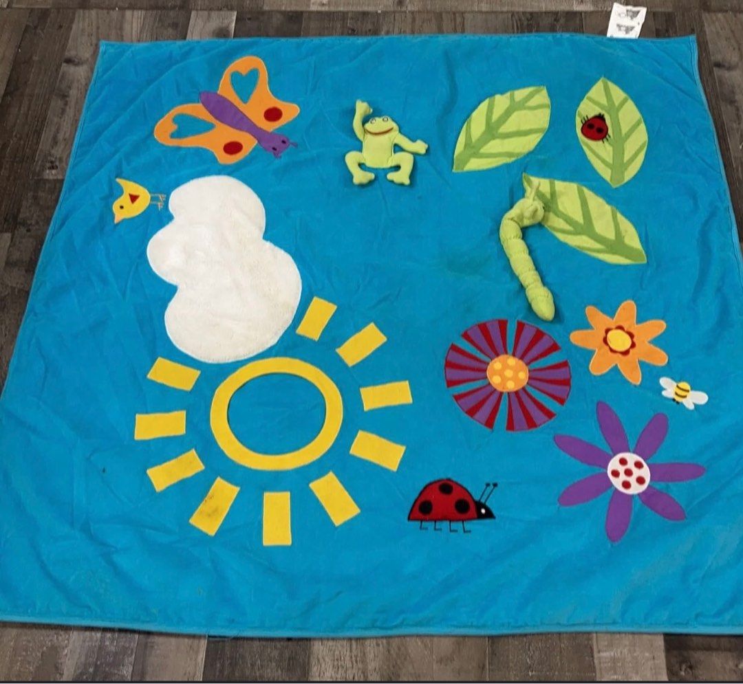 Ikea leka playmat /Tummy mat (Category: Infant Playtime) located in Guimba. Submitted by ynok0430 (Listing ID 1352203094, Image 1). Description: Activity mat For colors and sensory activity Velvety fabric Can be use on its own Color intact No stain no defects Big size can accommodate 2 infants Missing mirror Yes its 💯 machine washable.