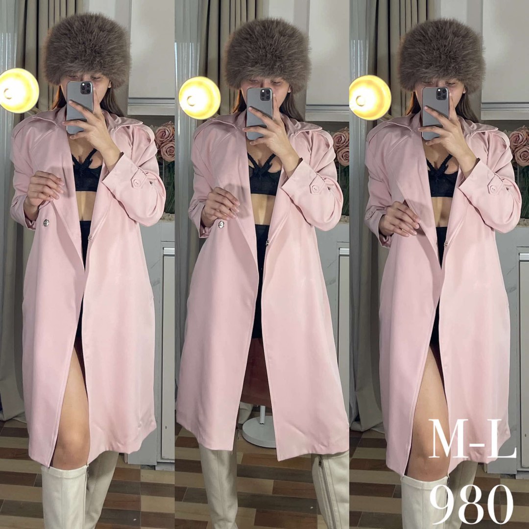 3550041 Pink Trench Coat