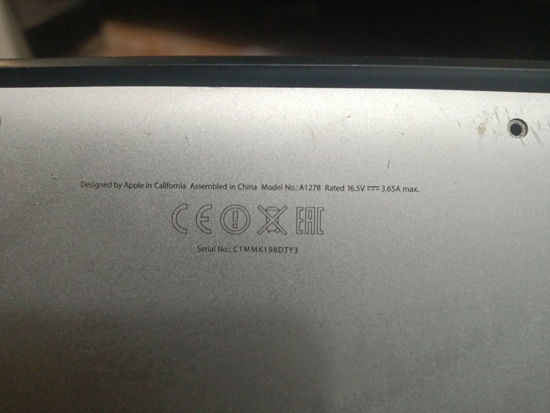 Macbook pro A1278 defective motherboard (Category: Laptops & Notebooks) located in Caloocan City. Submitted by florespatrickjohntbk (Listing ID 1352512290, Image 3). Description: macbook pro a1278 defective motherboard pwedeng ipagawa or for parts only....as is where is buy at your own risk...