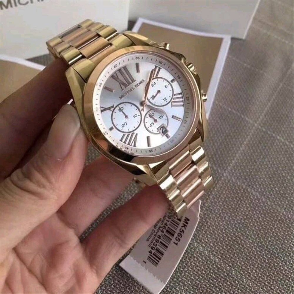Michael Kors Unisex Watch - Oversize Bradshaw Chronograph Fixed Bezel ...