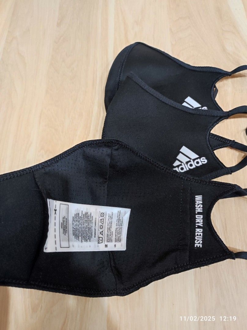 Original Adidas Face Mask (Category: Face Care) located in Echague. Submitted by grateful27 (Listing ID 1352445546, Image 2). Description: Original and Brand new 3pcs in a pack available in blue amd black size M/L.