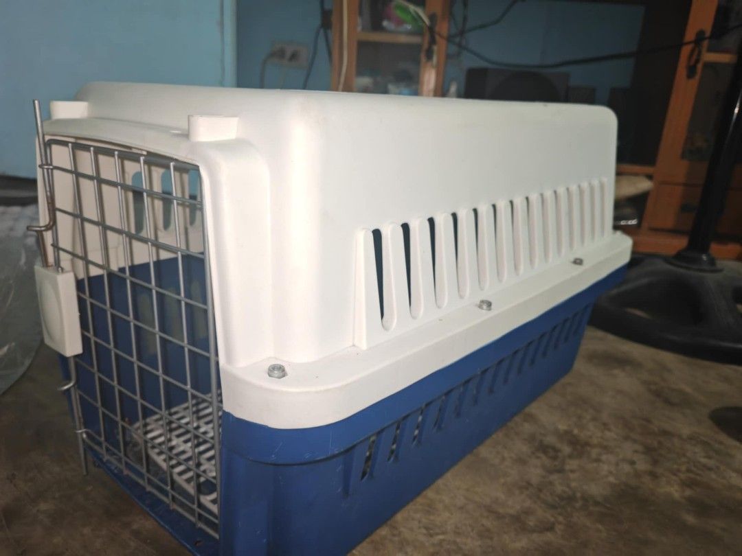 Pet travelling carrier large (Category: Homes & Other Pet Accessories) located in Pasig City. Submitted by zealfish.3d4f32 (Listing ID 1352454680, Image 2). Description: good as new no flaws.