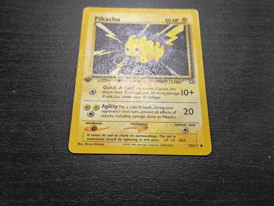 pikachu pokemon card 70/111 Flying Secret Rare Holo 113/111  Grail Collectibles AZ [1LL] Agility (20) Flip a coin pikachu pokemon card 70/111