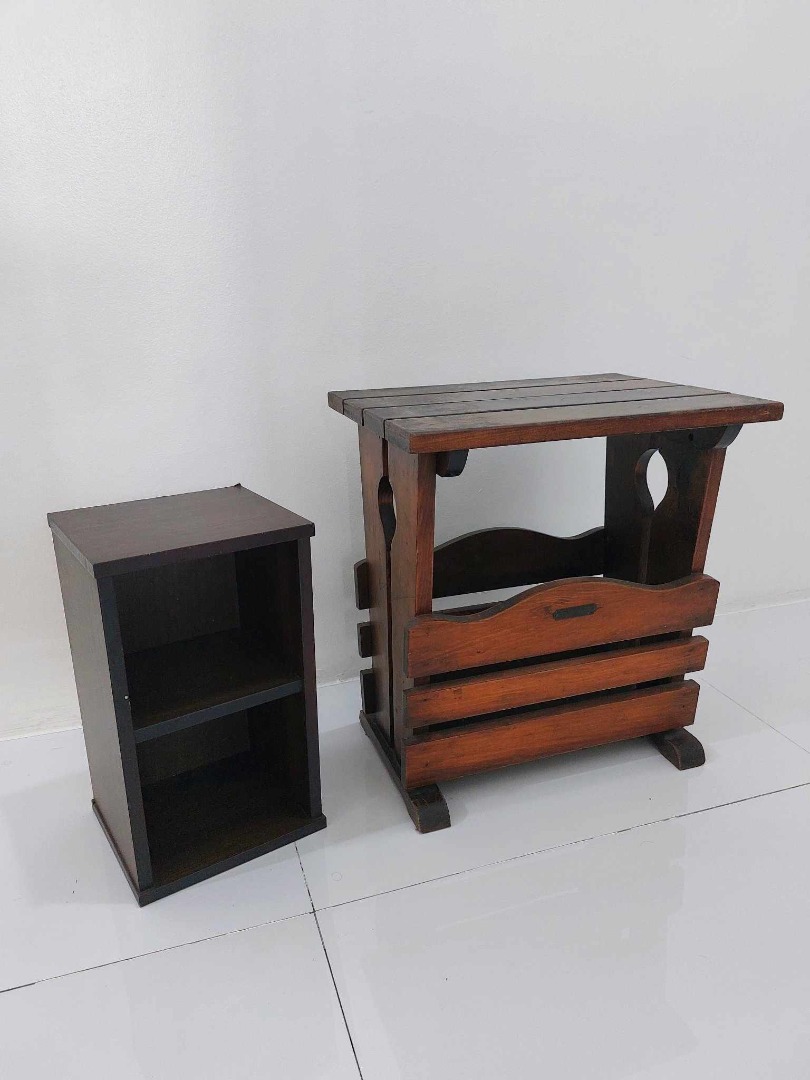 Premium Korean Solid Wooden Magazine Table AND CD Rack, Furniture ...