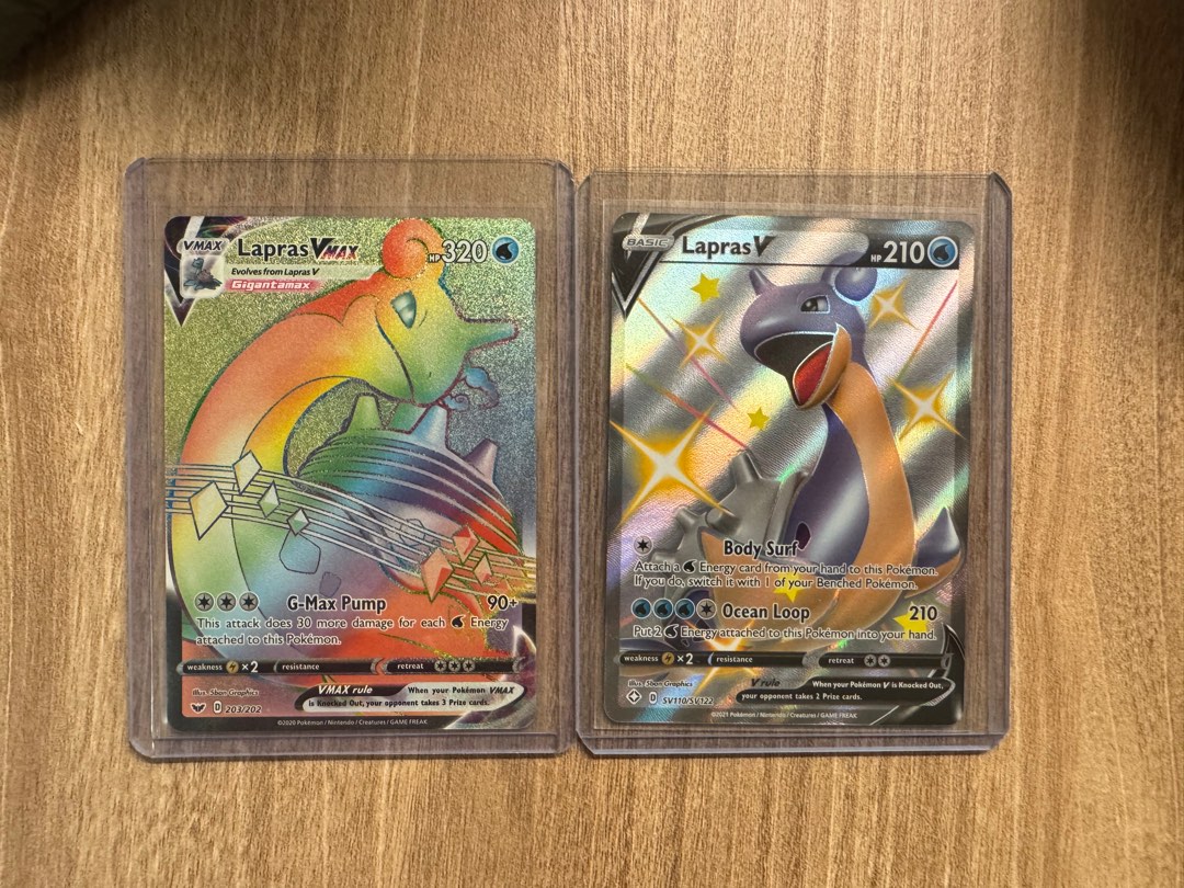 Rainbow Lapras VMAX Pokemon SS Era Card, Hobbies & Toys, Toys & Games