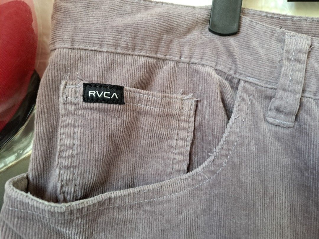 RVCA CORDUROY PANTS (Category: Jeans) located in Las Pinas. Submitted by birador9213 (Listing ID 1352394815, Image 3). Description: RVCA Corduroy Leo Romero Signature Pant Excellent condition Straight cut Gray (color may vary due to lighting) Size: 36 Length: 44" Leg opening: 8.5" Washed and ready to wear 550 only + sf Las Pinas loc.