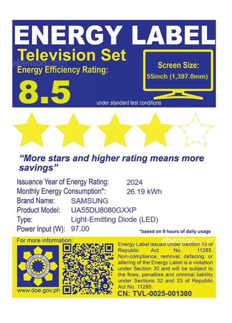 Samsung 55” Crystal UHD TV (Category: TV) located in Quezon City. Submitted by chiangjon56482 (Listing ID 1352463857, Image 2). Description: .