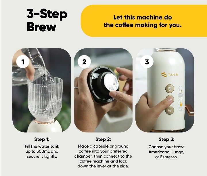 Techlife multi capsule Coffee machine (Category: Coffee Machines & Makers) located in Makati City. Submitted by shopsaleph (Listing ID 1352357689, Image 2). Description: TECHLIFE MULTI CAPSULE COFFEE machine. please check photos for product description. pick up at Bf homes Pque. used only 3x..