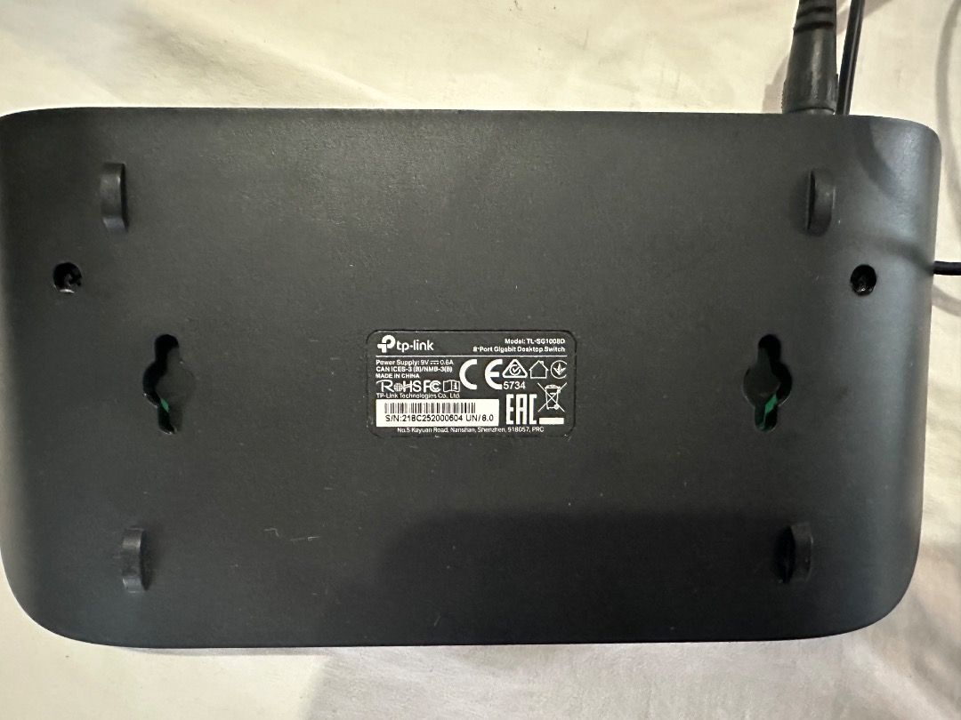 TP-Link TL-SG1008D 8-Port Gigabit Desktop Switch (Category: Networking) located in Angeles City. Submitted by snooky181469 (Listing ID 1352425658, Image 3). Description: PLEASE READ! 1. Item is available and I have 2 of them for sale. 2. Price is fixed at PHP 800 each until you make a reasonable offer. 3. Shipment is from Angeles, Pampanga and costs are for buyer's account. 4. Item is fully working and has no defects or issues. 5. COD/COP is not 